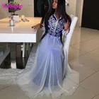 Марокканский кафтан Дубай вечерние платья золотистого цвета кружево, аппликация бисером велюр Саудовский Арабский мусульманский вечерний наряд Алжир платье