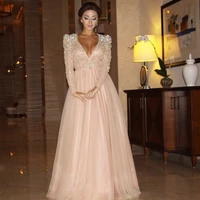 champagne customize rhinestones beaded crystal mother of the bride dresses wedding dress sparkly long sleeve formal party gowns