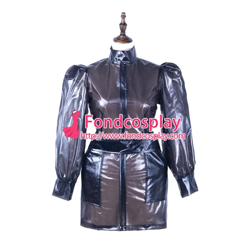 

Sissy maid clear pvc dress lockable Uniform cosplay costume Tailor-made[G2302]
