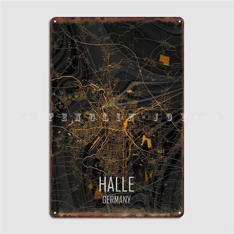 

Halle Germany Metal Sign Customize Mural Club Party Wall Decor Tin Sign Poster