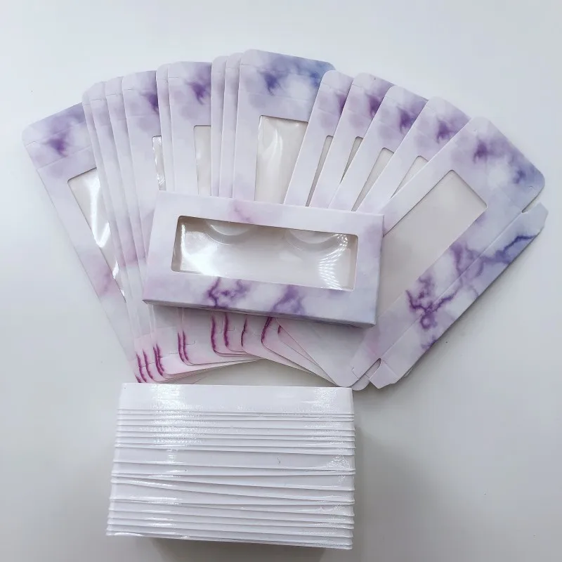 20 компл./лот мраморная коробка для ресниц упаковочная посылка упаковка