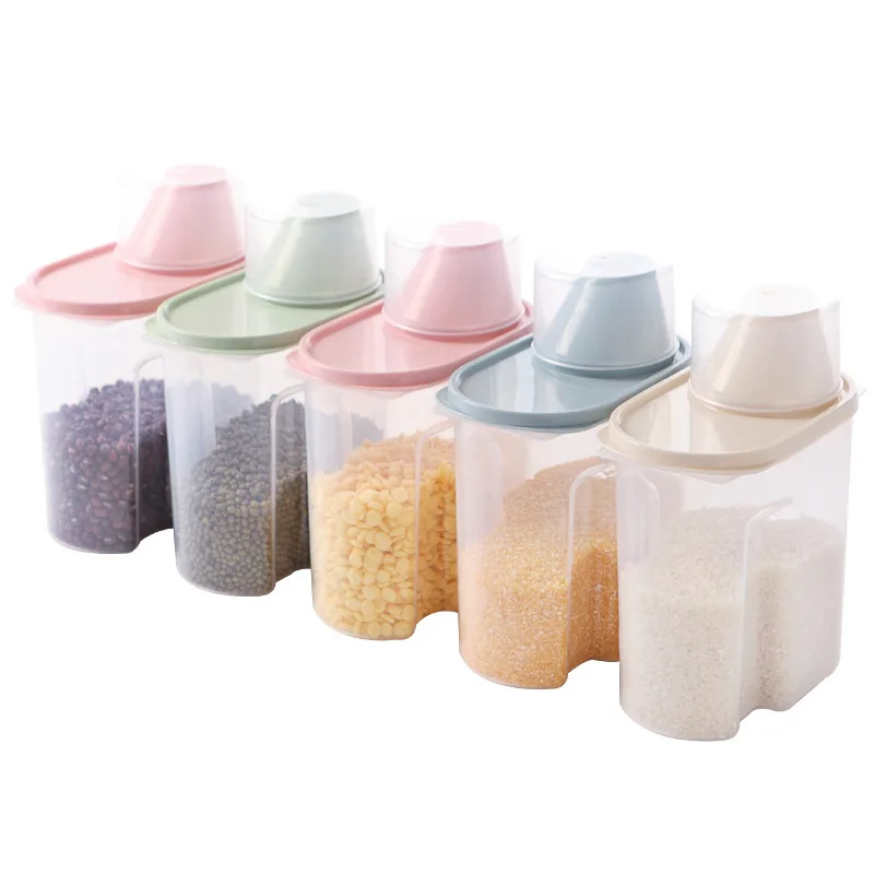 Пластиковая закупориваемая банка кухонное Хранение продуктов коробка ведро для