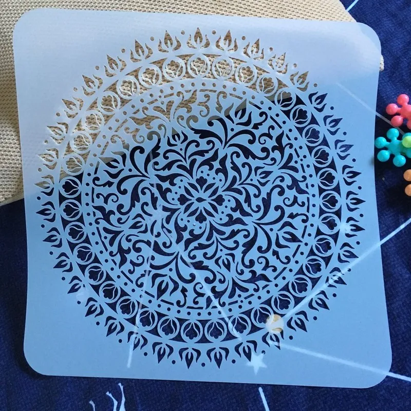 30 см Размер многоразовый трафарет лазерная резка шаблон для рисования напольная