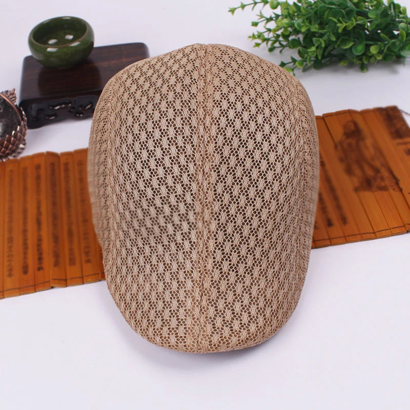 Кепка-берет унисекс модная однотонная шапка с плоским верхом из дышащей сетки в