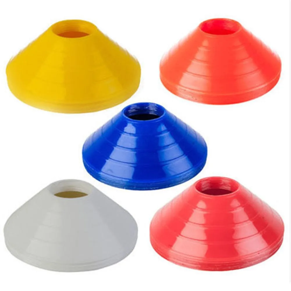 10PCS Sport Football Soccer Rugby Speed Training Disc Cone Cross Track Space Marker Inline Skating Outdoor | Спорт и развлечения