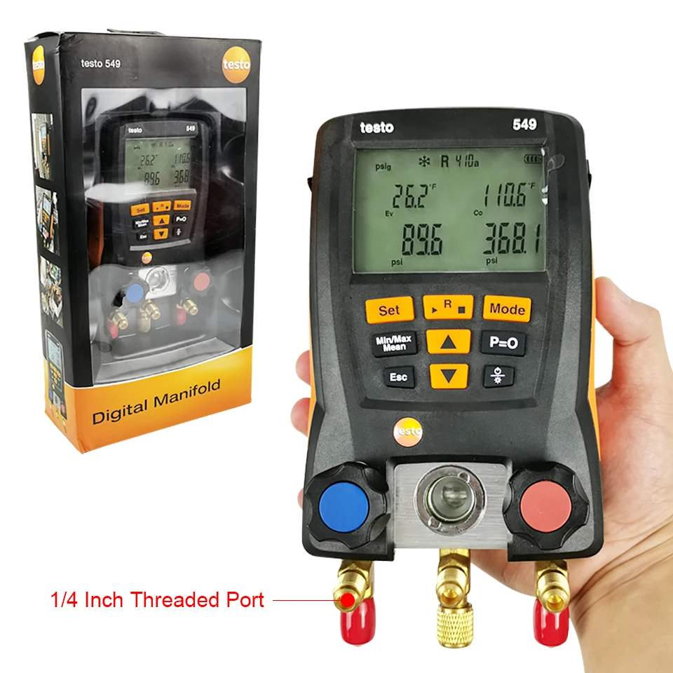 Original Testo 549 Digital Manifold Gauge For Digital HVAC System Tester Kit Meter LCD Digital Manometer Air Conditioning Tools