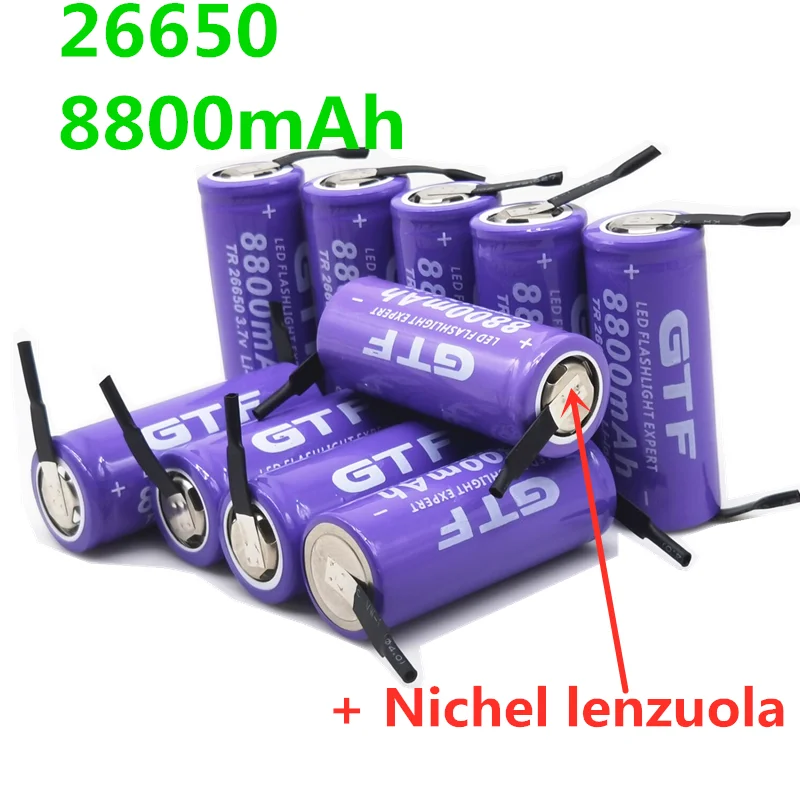 3.7V 26650 8800mah Ad Alta 26650-80A Li-Ion Batteria Ricaricabile per Torcia Elettrica del led + FAI DA TE nichel
3.7V 26650 8800mah Ad Alta 26650-80A Li-Ion Batteria Ricaricabile per Torcia Elettrica del led + FAI DA TE nichel