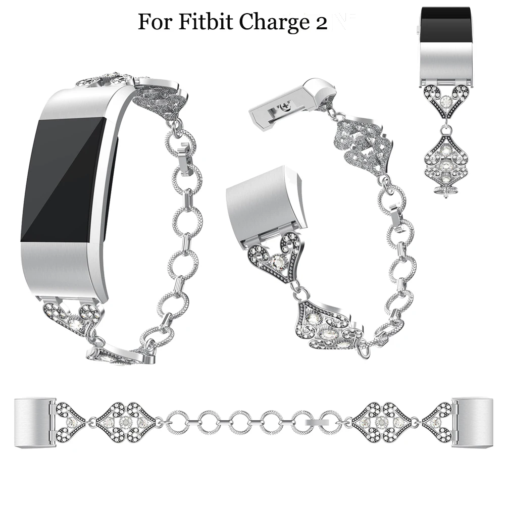 

Fashion Metal retro elegant Women's Bracelet For Fitbit Charge 2 adjustable watchband strap for Fitbit Charge 2 wristband