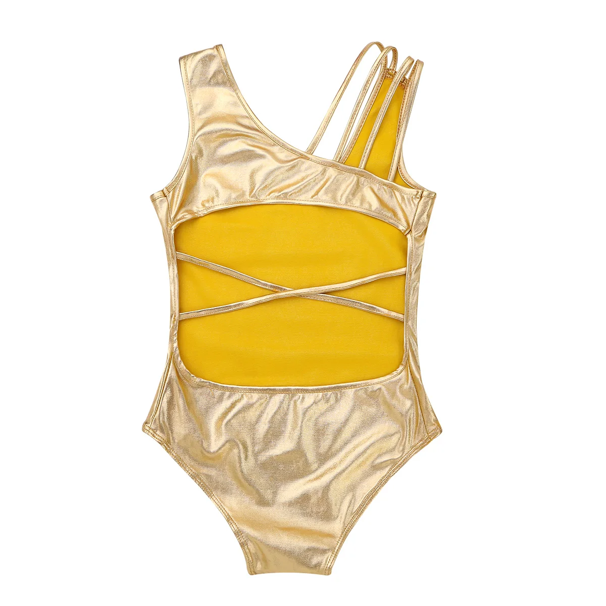Kids Girls Gymnastics Swimsuit for Dancing Open Back with Straps Ballerina Tutu Ballet Leotard Dance Costume Jumpsuit | Тематическая