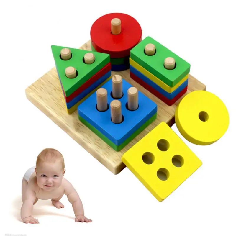 Детские деревянные игрушки Монтессори для раннего развития Детский 3D пазл