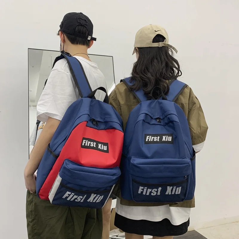 

Hot New Large Capacity Men's and Women's Makeup Missed Lessons Bag Backpack Fashion Korean-Style Contrast Color Oxford