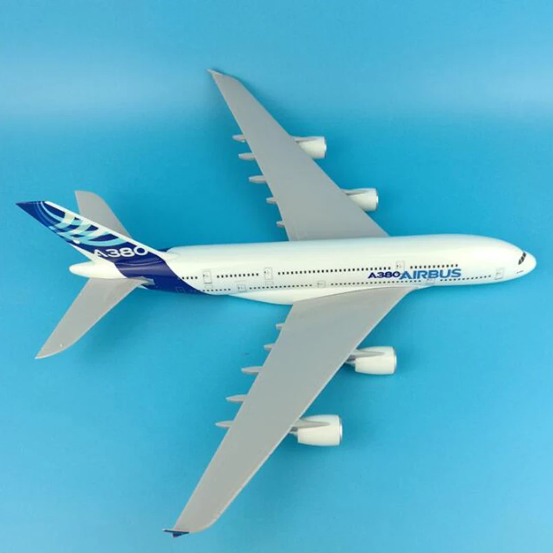 Литье под давлением 1/250 масштаб 35 см модели летательных аппаратов Airbus A380 из