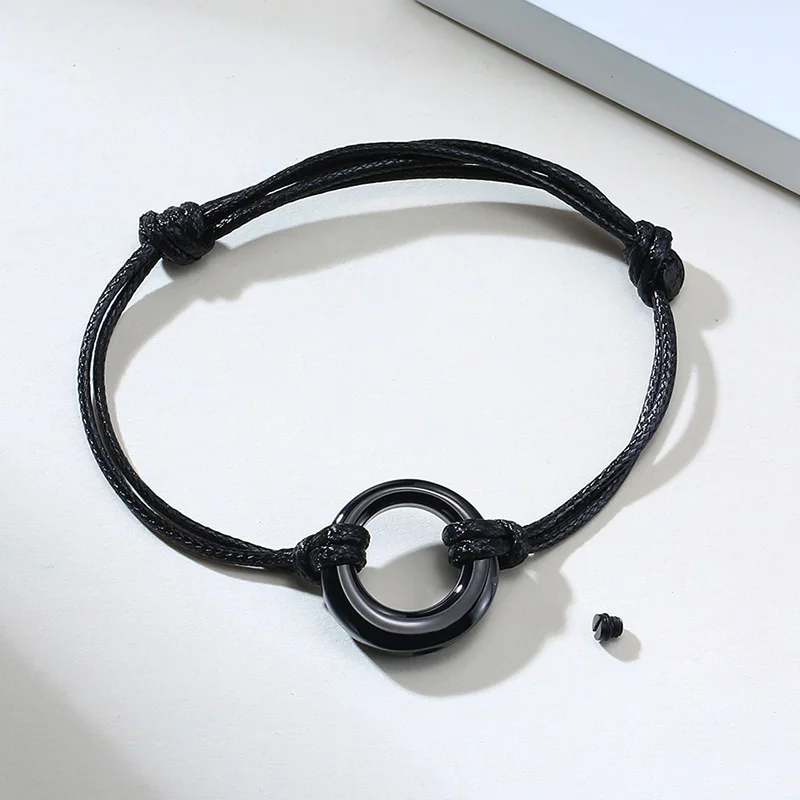 PET CREMATION JEWELRY URN MEMORIAL CIRCLE BRACELET SYMPATHY GIFT REMEMBRANCE IN LOVING MEMORY ASHES HOLDER | Украшения и