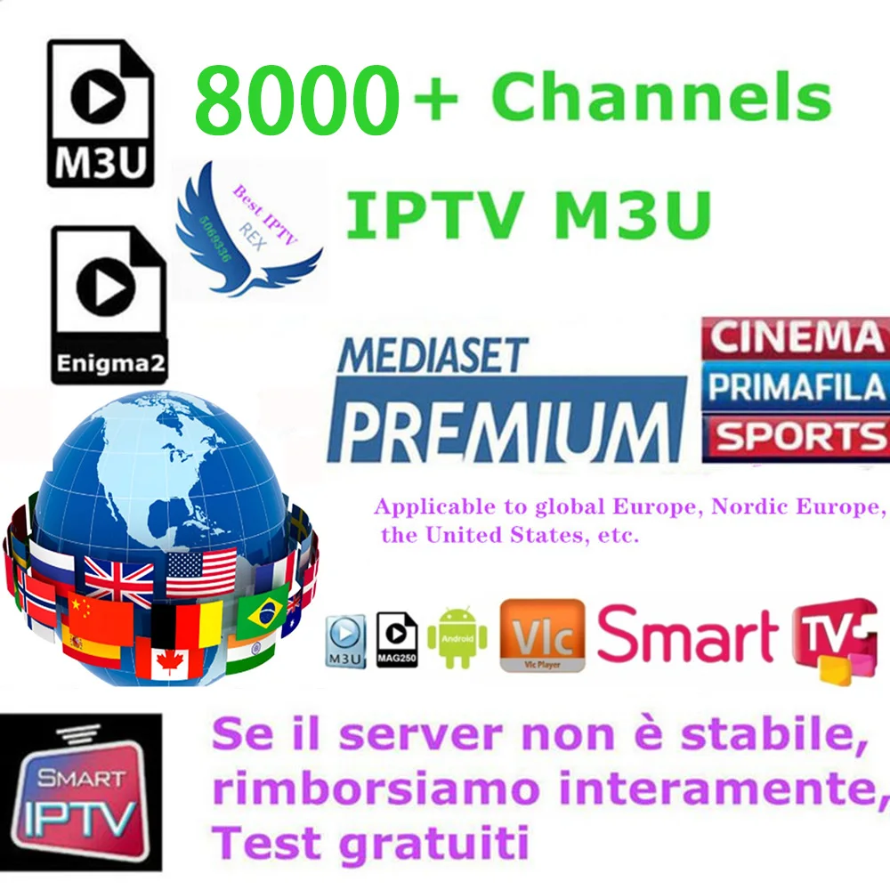 IP tv M3u подписка Ip tv Италия Великобритания немецкий французский испанский Индия Пакистан Турецкий Арабский для Android tv Box MAG25X tv IP Smart tv