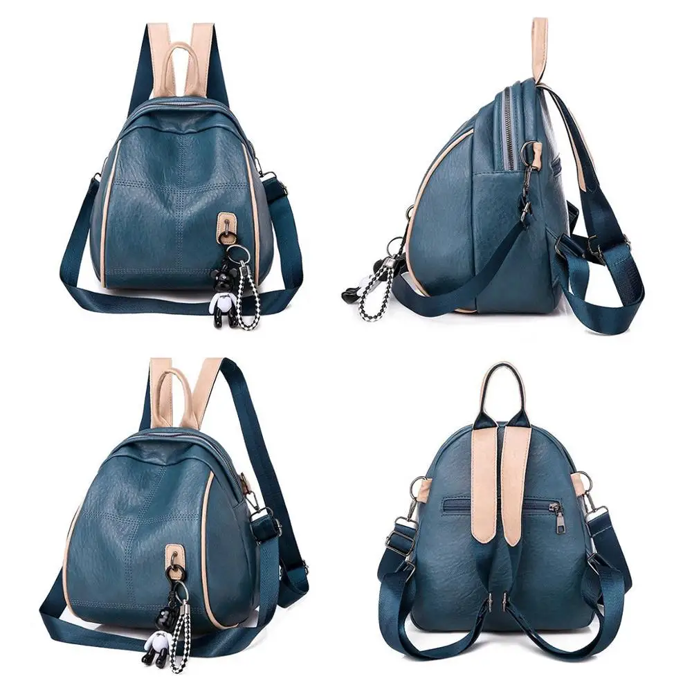 Женский ранец черный Мини Роскошный рюкзак из искусственной кожи Mochila Feminina Большой Вместительный рюкзак для девочек полукруглый спортивный рюкзак для путешествий