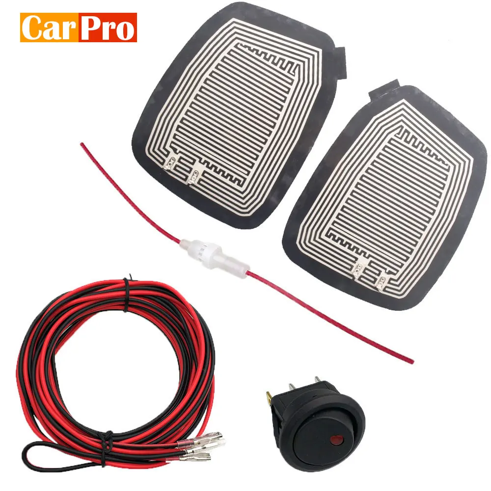

CarPro Side Rearview Mirror Heating Pad Universal DC 12V Quick Warm Defogger Remove Rain Frost Safe Driving