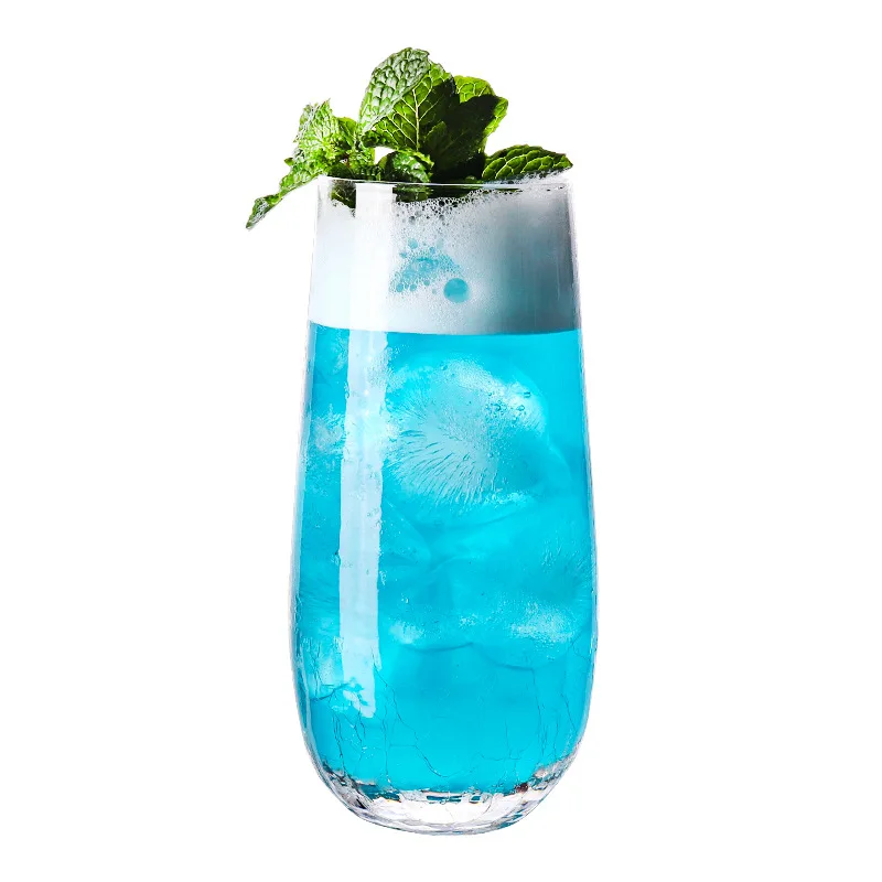 

Creative Cocktail Glass, Ice Cracked Mojito Glass,Colin Long Drink Juice Glass
