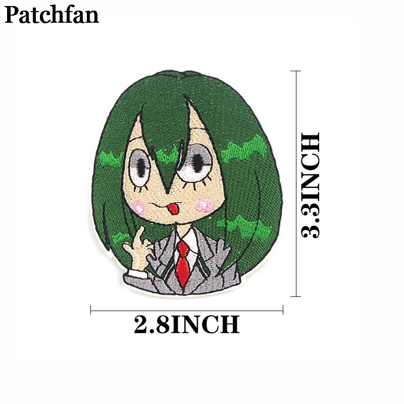 Patchfan My hero Academy, Мультяшные железные нашивки, одежда с вышивкой, лоскутные аксессуары, значки на заказ, A2336