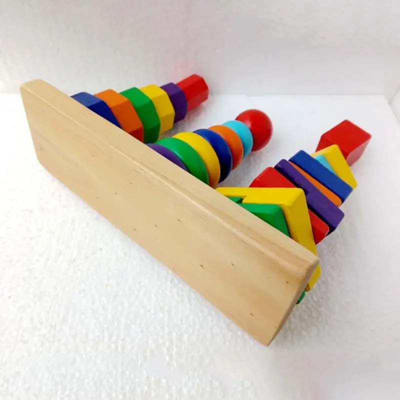 Детские развивающие игрушки трехстоечный Радужный Строительный блок Набор