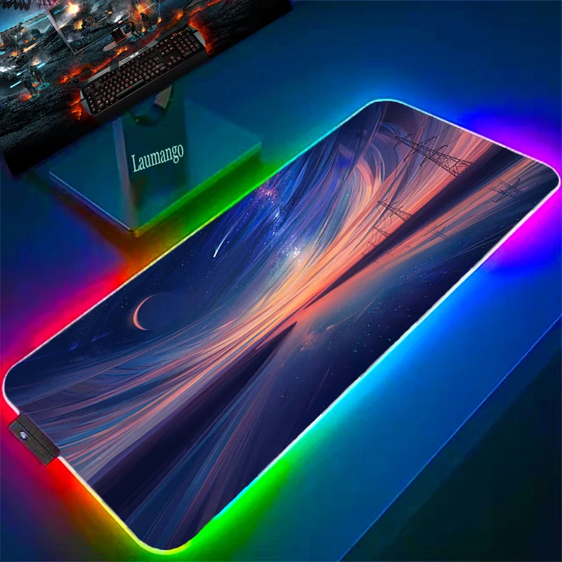 stitch painting rgb large anime mouse pad gamer desk mat pc gaming accessories deskmat mousepad carpet mats keyboard laptops xxl free global shipping