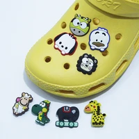 high quality pvc shoe accessories cute deer puppy shoe buckle decoration suitable for crocodile jibz party kid gift