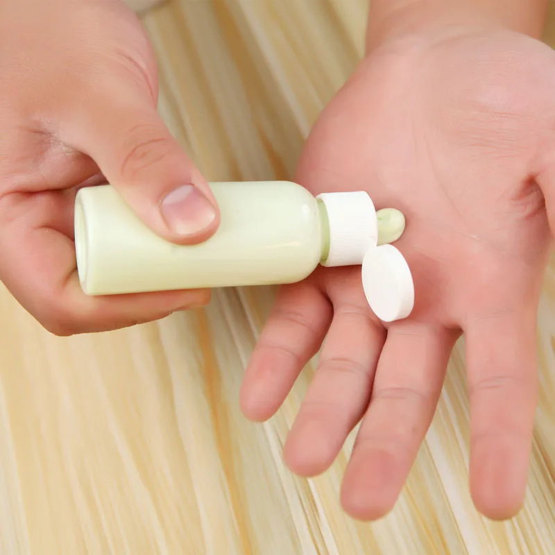 Милые прозрачные многоразовые флаконы с откидной крышкой 100 мл 2 шт. маленькие