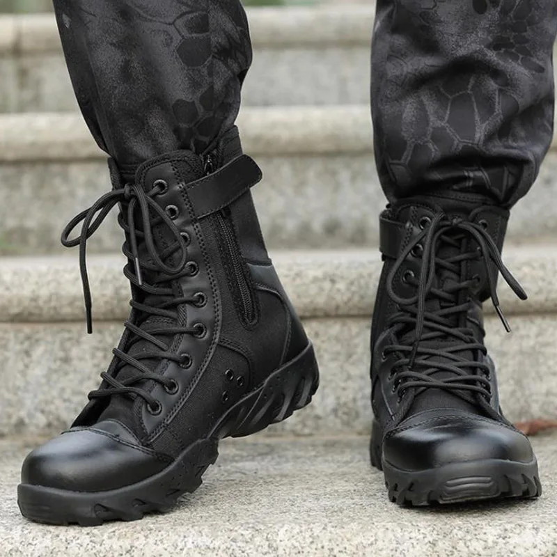 Уличные мужские военные тактические дышащие армейские ботинки высокие