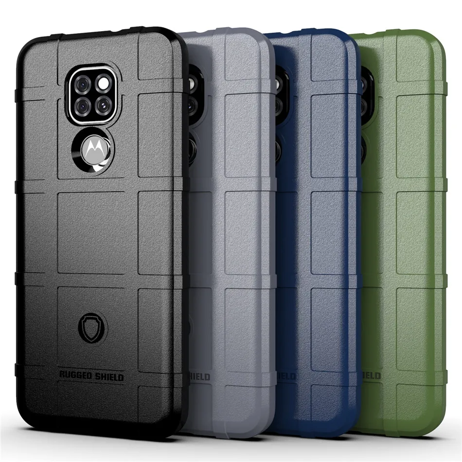 

Military Rugged Shield Silicone Case For Motorola Moto G9 Play / Power Cases Hard Protect Shockproof Cover For Moto G9 Plus Case