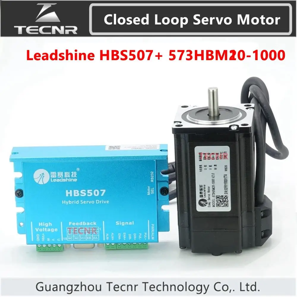 Оригинальный Leadshine nema23 1NM замкнутый цикл Гибридный Серводвигатель комплект HBS507 и