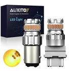 AUXITO 2 шт. 1157 BAY15D 3157 T25 светодиодный ная лампа Canbus Янтарный указатель поворота светильник полярности Anti-Hyperflash Светодиодная лампа 6500k 12V 1200LM