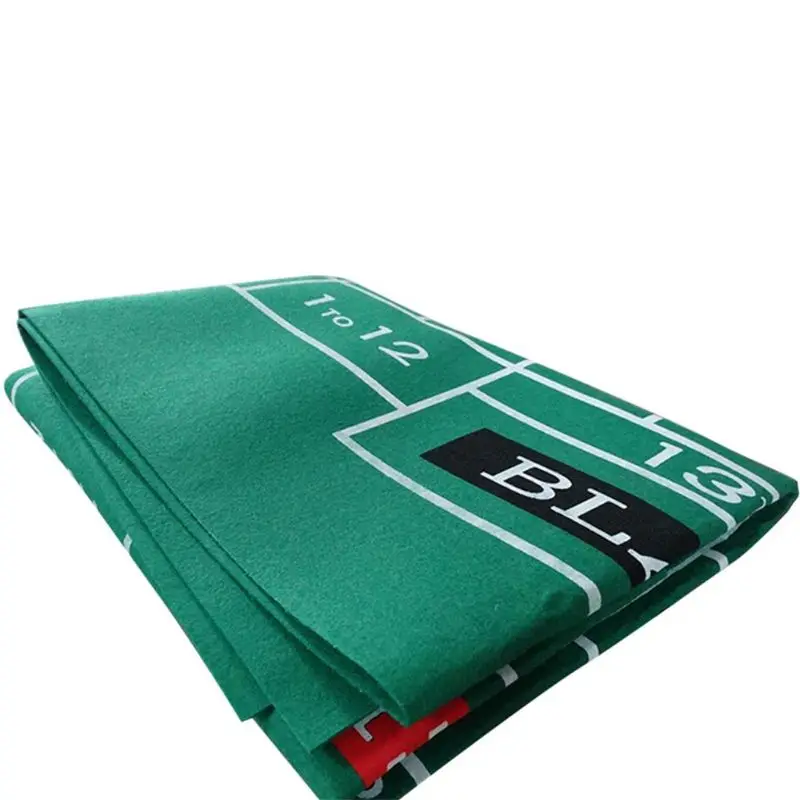 

Double-sided Game Tablecloth Russian Roulette & Blackjack Gambling Table Mat D5QD