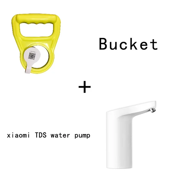 Bucket with Pump Xiaomi mijia XiaoLang TDS Мини Переключатель Водяной насос авто сенсорный беспроводной Перезаряжаемый дозатор водяной насос для дома - Цвет: Bucket with Pump