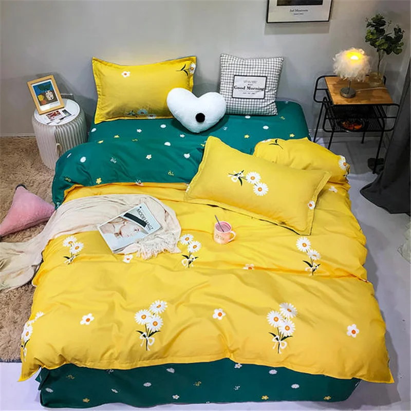 

Solstice Home Textile Fashionable Aloe Cotton Comfortable Breathable Printed Bed Sheet Quilt Cover Pillowcase Bedding 3/4pcs