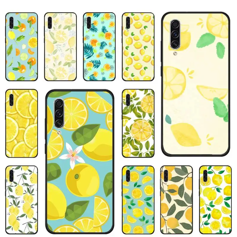 

lemon cute art painting Phone Case For Samsung galaxy S note 7 8 9 10 20 fe edge A 6 10 20 30 50 51 70 lite plus Soft Silicone