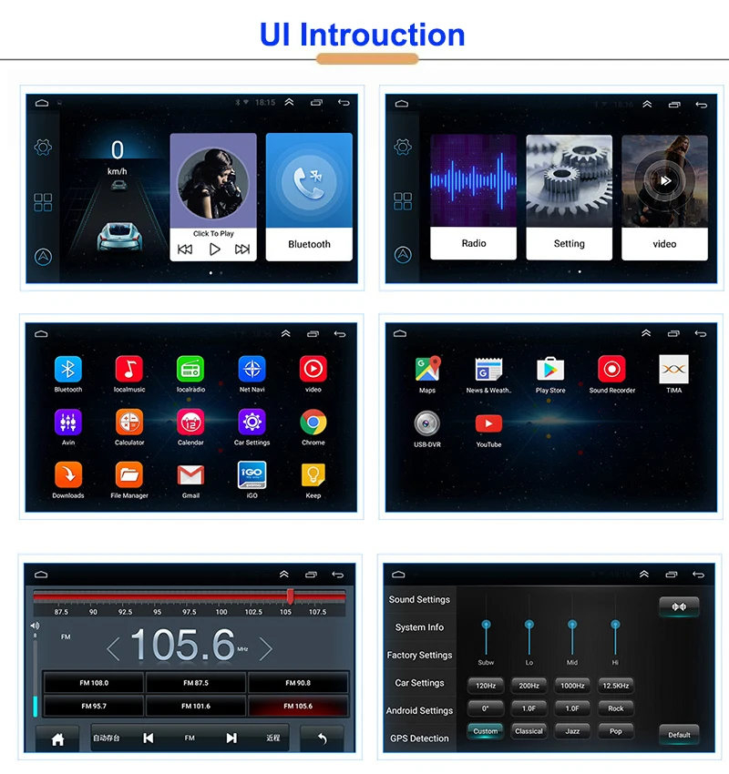 Essgoo Android 9 ''автомобильный мультимедийный плеер gps навигация 1 din Авторадио 1din стерео видео MP5 Автомагнитола для Volkswagen универсальный