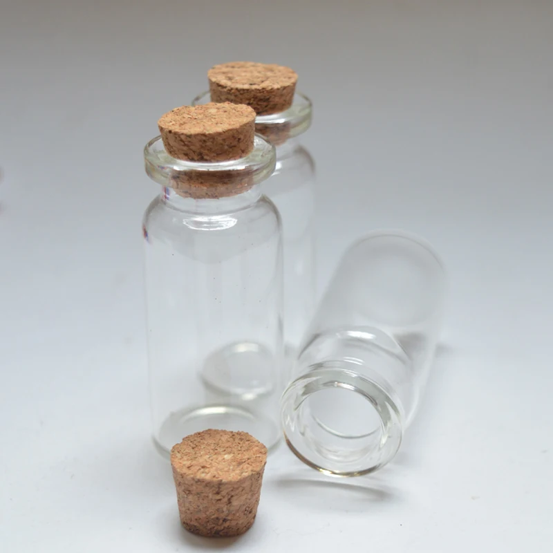 10pcs Mini Glass Bottles 50x22mm Vials Charms Pendants Clear Transparent Cork Crafts DIY Home Decoration | Красота и здоровье