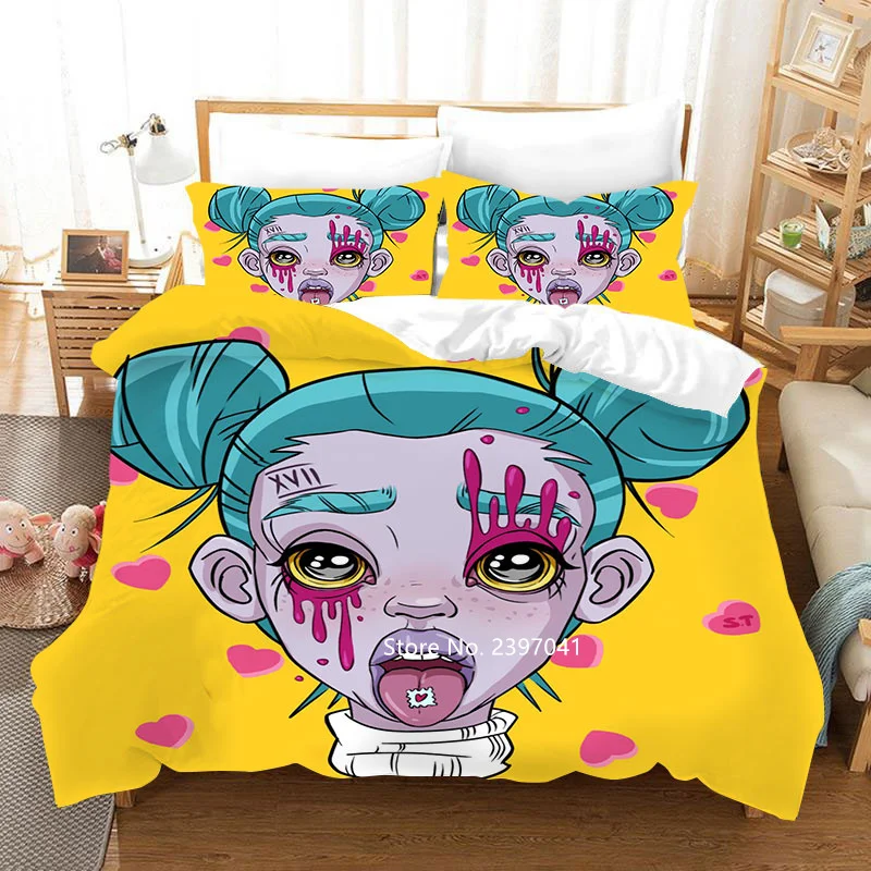 

Home Textile Knitwear 3D Digital Print Pop Art Beauty Covered Pillowcase Double Queen Size Deluxe Comfortable Down Bedding