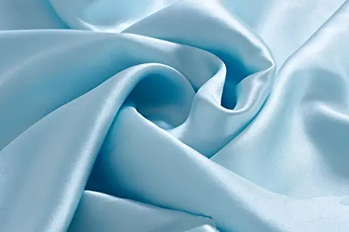 light blue Шелковая ткань шелк тутового шелкопряда сплошной цвет много цветов ширина 114 см гладкокрашеный шелк - Цвет: light blue