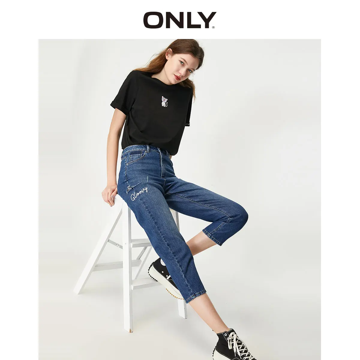 

Только в том случае, Для женщин прямого покроя с высокой посадкой рваные укороченные джинсы | 120149660