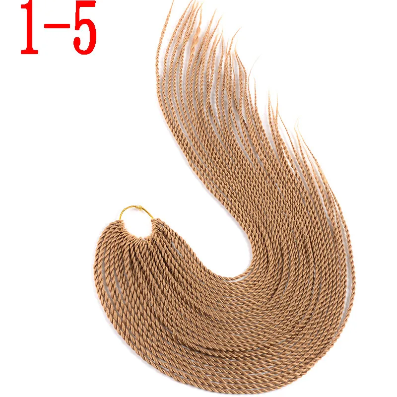 1-5 MERISIHAIR Ombre Сенегальские крученые волосы на крючках косички 24 дюйма 30 корней/упаковка синтетические косички волосы для женщин серый, синий, розовый, бро - Цвет: 1-5