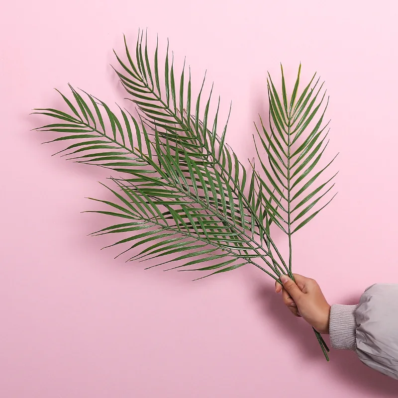 Пальма искусственные зеленые растения пластиковые листья для дома свадьбы