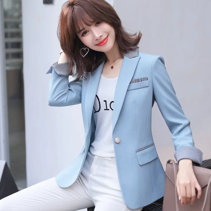 Женские блейзеры и куртки весенние однобортные кардиганы с длинным рукавом