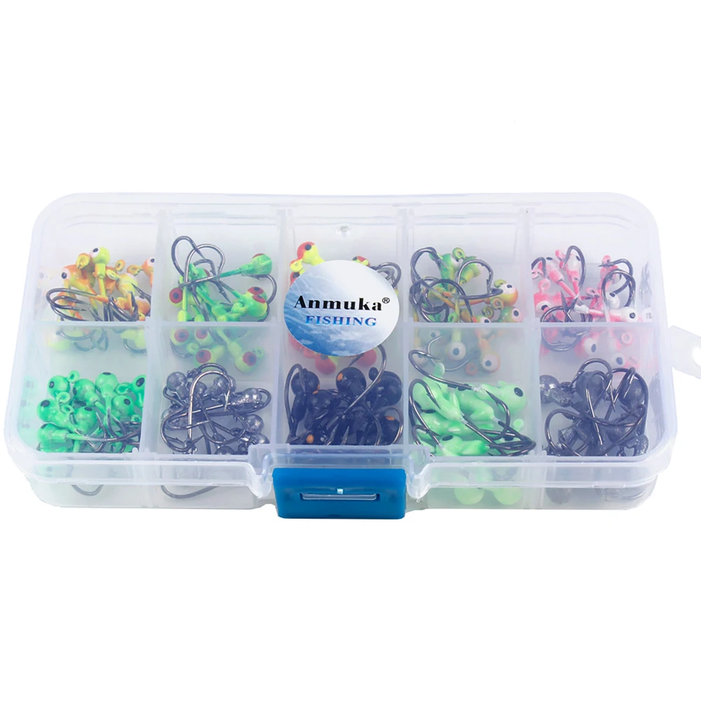 Lixada 100 шт./коркор. разноцветные крючки с морским рыболовным крючком коробка для