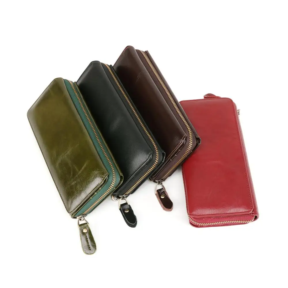 Многослойный женский кошелек Длинный из натуральной кожи чехол для телефона