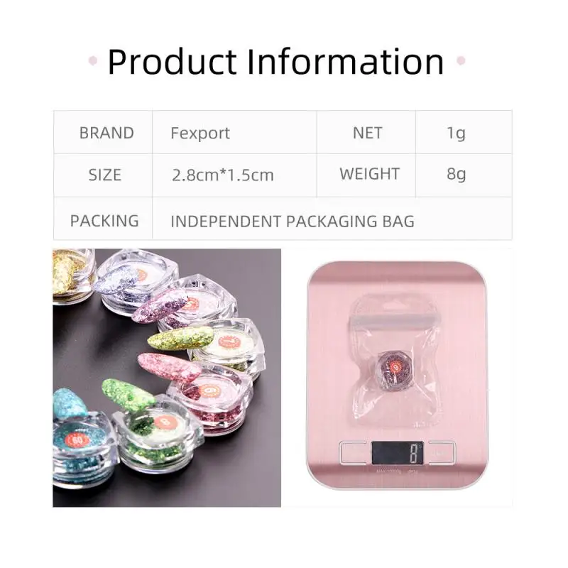 Лак для ногтей смешанный с блестками 12 видов стилей красочные хлопья Стикеры 3D DIY
