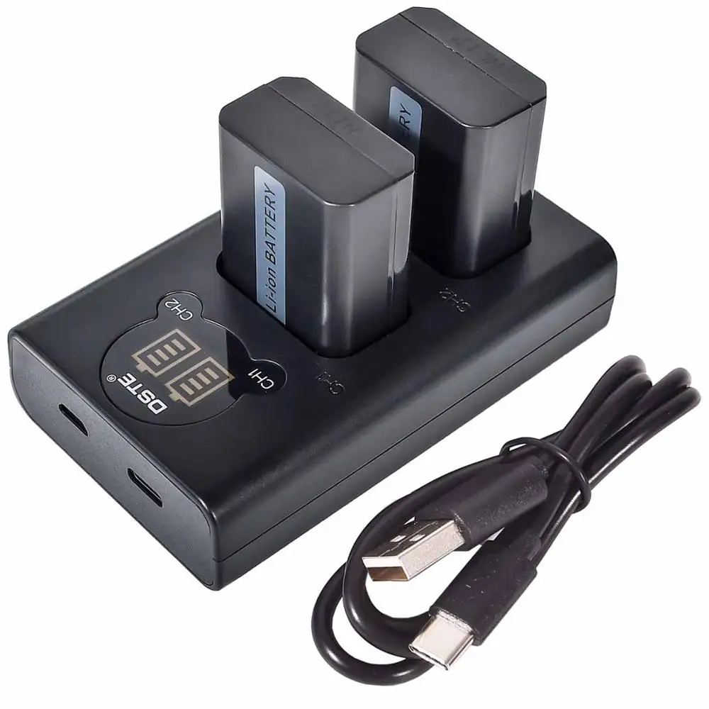 DST 2 x Φ аккумулятор с двойным жк дисплеем комплект зарядного устройства для Sony NP