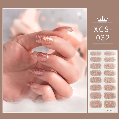 Желтовато-коричневые блестящие мерцающие наклейки для ногтей минималистский дизайн однотонные наклейки для ногтей с полным покрытием для дизайна ногтей