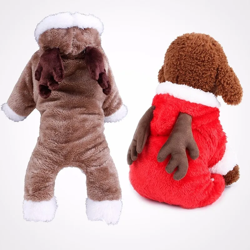 Одежда для собак маленький и средний плюшевый VIP Рождественский лось плюс