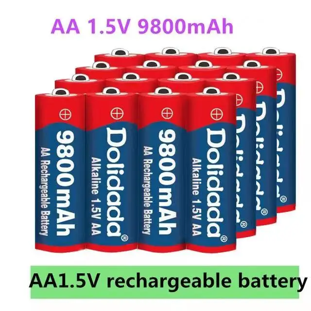 Новая бирка аккумуляторная батарея AA 9800 мАч перезаряжаемая 1 5 в новая щелочная +
