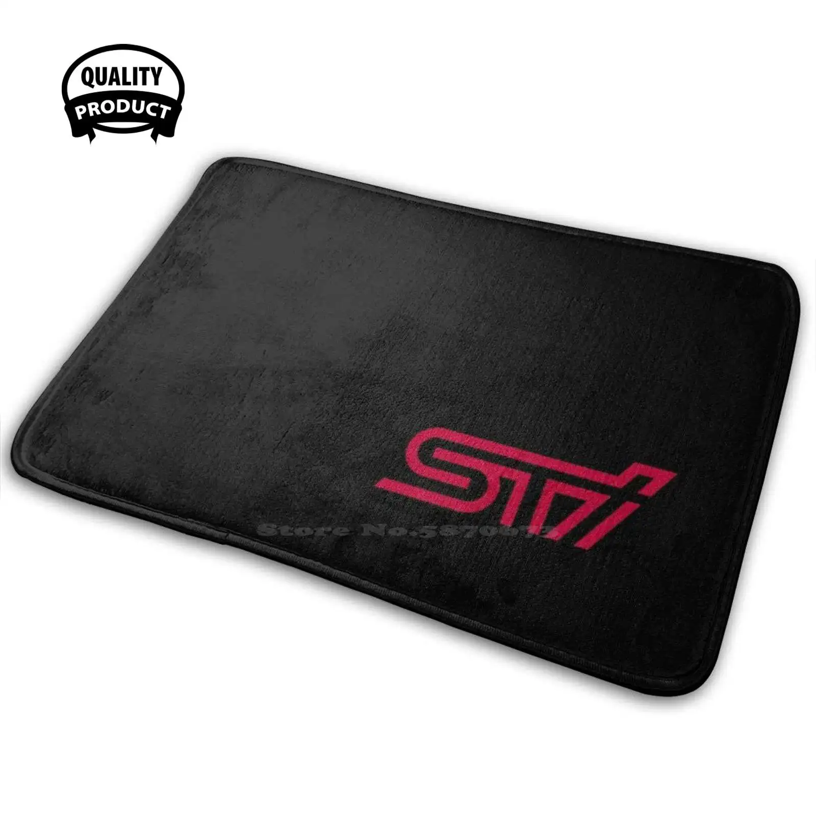 Sti Logo Black Soft House Family Anti-Slip Mat Rug Carpet Mitsubishi Rally Ralliart To Sb Lancer Evo Evolution Mcrae Galli Wrc | Дом и сад